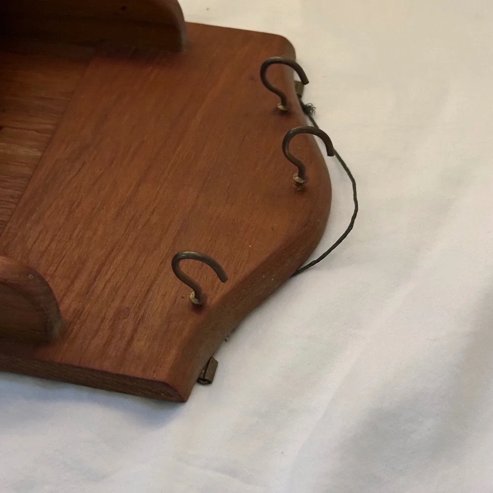 Goodwood Wall Mail Organizer Brown Excellent Teak Wood 3 Tier Key Rack Vintage